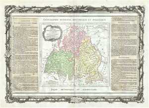 1786 Desnos and de la Tour Map of Bavaria, Franconia and Swabia, Germany
