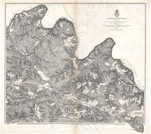 1867 Weyss Map of the Battlefield of Chancellorsville during the U.S. Civil War