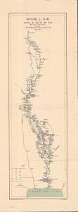 1879 Lombard Map of the Chao Phraya River, Siam (Thailand)