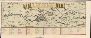 1727 Valentijn Map of the Chao Phraya River, Thailand (Bangkok)