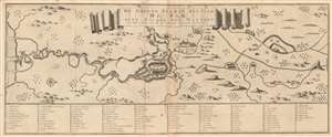 1727 Valentijn Map of the Chao Phraya River, Thailand (Bangkok)
