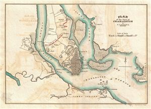 1832 Marshall Plan or Map of Charleston, South Carolina