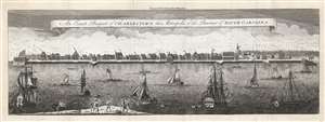 1779 London Magazine View of Charleston, South Carolina (after Bishop Roberts)