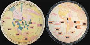 1931 Bocholtz Chart of Knowledge Map of North America and Western Hemisphere