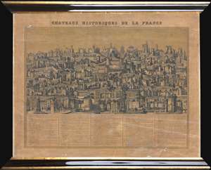 1840 Basset Comparative Chart of the Chateaux of France