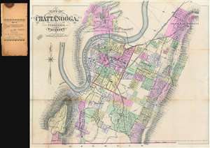1889 Hopkins City Plan or Map of Chattanooga, Tennessee