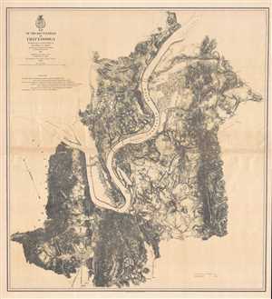 1875 Smith Map of the American Civil War Battles around Chattanooga, Tennessee