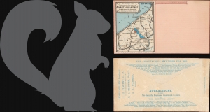 1881 Northrup Miniature Map Envelope of Lake Chautauqua, New York