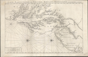 1700 Mortier Nautical Map of Maryland and Virginia: Chesapeake Bay, Delaware River, Environs