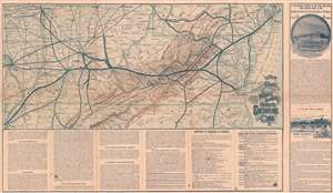 1885 Matthews Northrup Map of Virginia and Kentucky: Chesapeake and Ohio Railroad