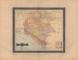 1897 Garcia Cubas and Vega Map of Chiapas, Mexico