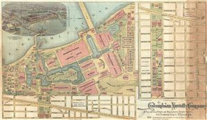 1893 Novelty Cane Map of the Chicago World's Fair or Columbian Exposition