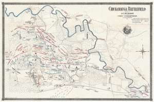 1895 McElroy Map of the Chickamauga Battlefield, Georgia