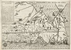 1728 Ovalle Map of Chile and Patagonia