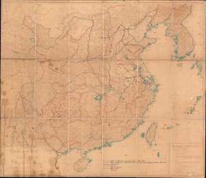 1900 Bretschneider Map of China w/ author's own manuscript annotations