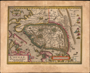 1584 / 1608 Ortelius Map of China and the Philippines