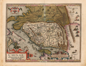 1584 / 1602 Ortelius Map of China and the Philippines: Original Vrients Color