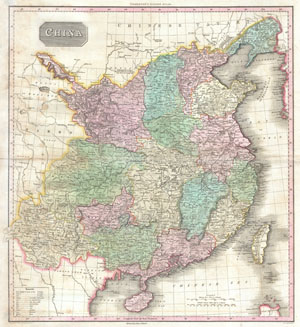 1818 Pinkerton Map of China (with Taiwan or Formosa)