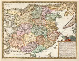 1656 Sanson Map of China and Korea