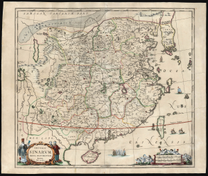 1660 Jansson / Van Loon Map of China and Korea