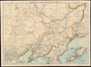 1904 Stanford Map of Manchuria and China (Russo-Japanese War)