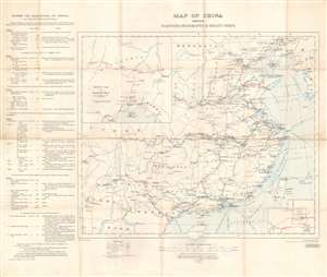 1913 War Office Map of China and is Railroads, Telegraphs, and Treaty Ports