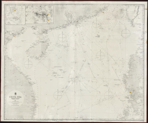 1873 British Admiralty Nautical Map of the South China Sea: Hong Kong, Philippines, Vietnam