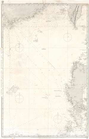 1887 Admiralty Nautical Chart of Hong Kong, Macau, Taiwan, Luzon, and Mindoro