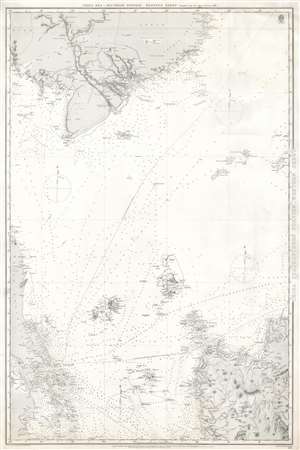 1887 Admiralty Nautical Chart of Singapore, Malaya, Luzon, and the Mekong Delta