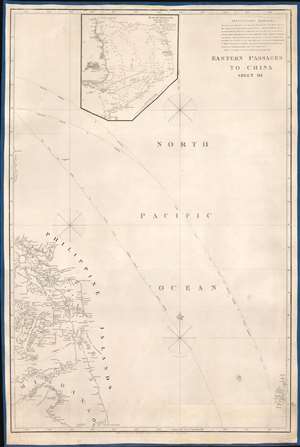 1828 Horsburgh Blueback Nautical Chart of Eastern Philippines (Mindanao, Leyte)
