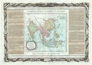 1786 Desnos and de la Tour Map of India, Southeast Asia, China and East Indies