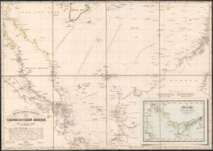 1835 Berghaus Atlas von Asien Map Chart of the South China Sea, Singapore, Malaya
