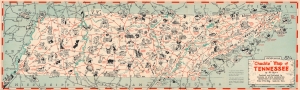 1949 Dyer Comic Pictorial Map of Tennessee