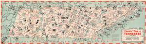 1949 Dyer Comic Pictorial Map of Tennessee