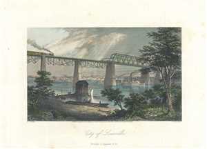 1872 Appleton View of the City of Louisville, Kentucky
