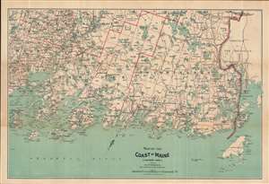 1893 Walker Map of the Coast of Maine: Penobscot to Passamaquoddy