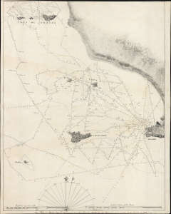 1839 Carlos Augusto Nascentes de Azambuja Manuscript Chart of the Colonia Roads