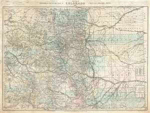 1887 Nell's Map of the State of Colorado - first edition!