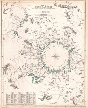 1834 S.D.U.K. Comparative Map or Chart of the World's Great Rivers