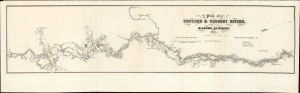 1861 Bufford Map of the Concord and Sudbury Rivers, Massachusetts