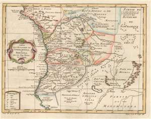 1780 Bellin Map of West Central Africa (Congo)
