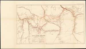 1895 Map of the Eastern Congo Basin showing the tracks of 10 explorers