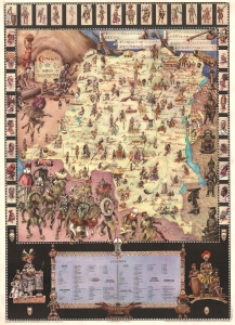 1950 Thiriar Pictorial Map of the Democratic Republic of the Congo