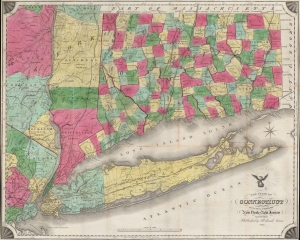 1852 Roderick Nevers Map of Connecticut and Long Island