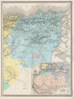 1857 Dufour Map of Constantine, Algeria