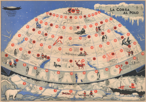 1935 Gin Ka Pictorial 'Game of Goose' Map, Polar Exploration