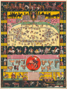 1941 Jo Mora Evolution of the Cowboy Life Rodeo Graphic Poster