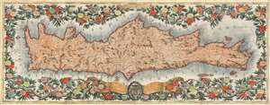1696 Coronelli Map of the Kingdom of Crete
