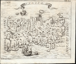 1732 / 1735 Müller Map of Crete, Greece