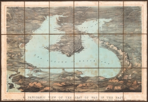 1855 Read Bird's-Eye View of the Black Sea and Crimea During the Crimean War